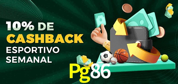 10% de bônus de cashback na Pg86